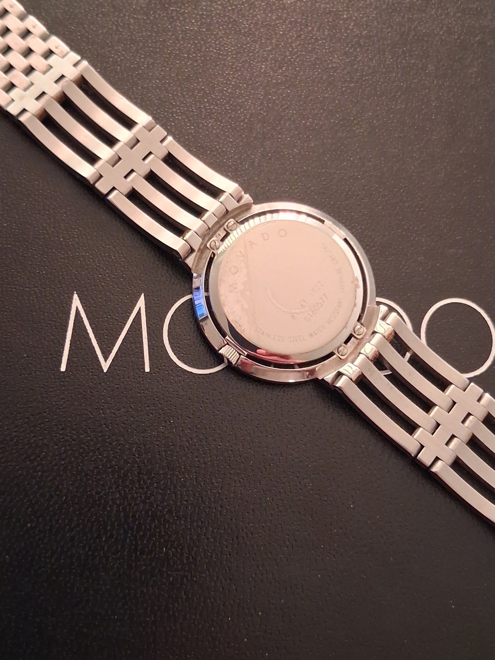 Movado Watch Two-Tone Dress Watch - Black Dial $1295 - Picture 12 of 16